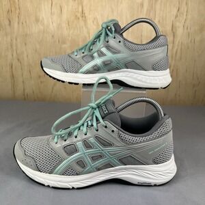 ASICS Gel-Contend 5 Women's Running Shoes 7.5 Wide Gray Blue 1012A231